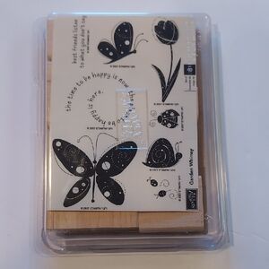 Rubber Stamps Garden Whimsy Friendship Theme Set Of 8